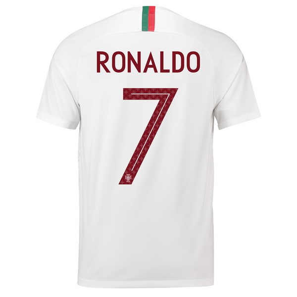 Tailandia Camiseta Portugal 2ª Ronaldo 2018 Blanco